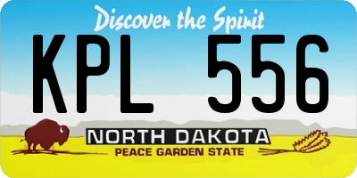 ND license plate KPL556
