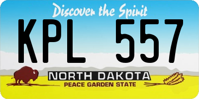 ND license plate KPL557