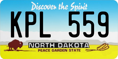 ND license plate KPL559