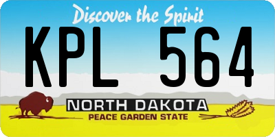 ND license plate KPL564