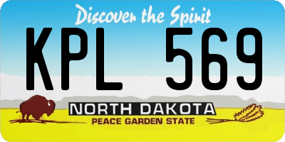 ND license plate KPL569
