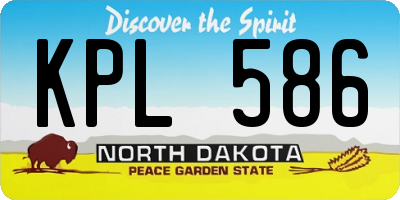 ND license plate KPL586