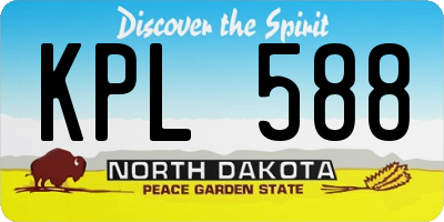 ND license plate KPL588