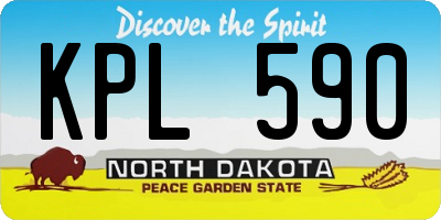 ND license plate KPL590
