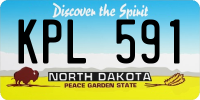 ND license plate KPL591