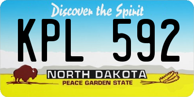 ND license plate KPL592