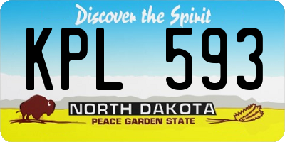 ND license plate KPL593