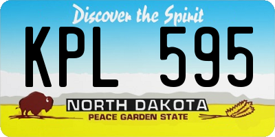 ND license plate KPL595