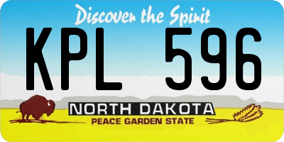 ND license plate KPL596