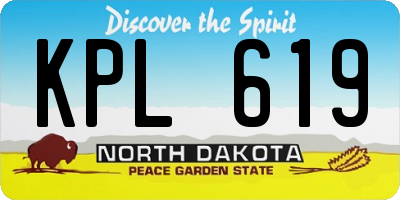 ND license plate KPL619