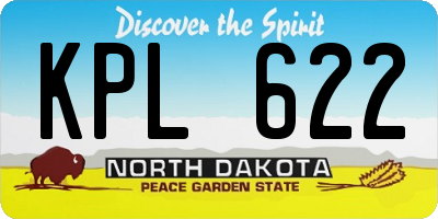 ND license plate KPL622