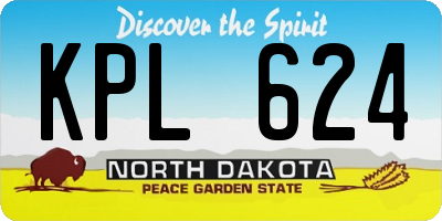 ND license plate KPL624
