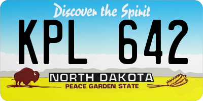 ND license plate KPL642