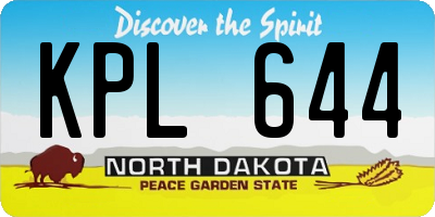 ND license plate KPL644