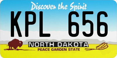 ND license plate KPL656