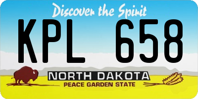 ND license plate KPL658