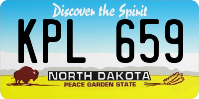 ND license plate KPL659