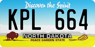 ND license plate KPL664