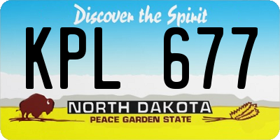 ND license plate KPL677