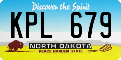 ND license plate KPL679