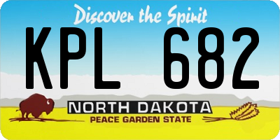 ND license plate KPL682