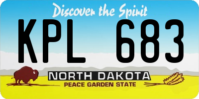 ND license plate KPL683