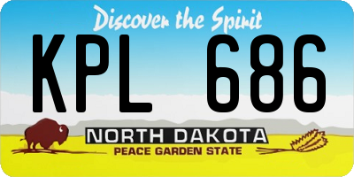 ND license plate KPL686