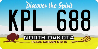ND license plate KPL688
