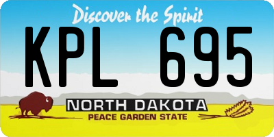 ND license plate KPL695