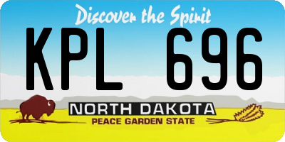 ND license plate KPL696