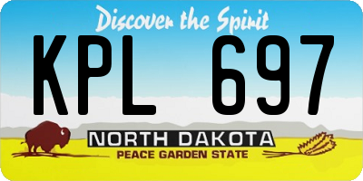 ND license plate KPL697