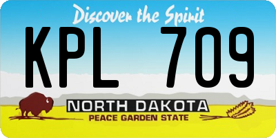 ND license plate KPL709