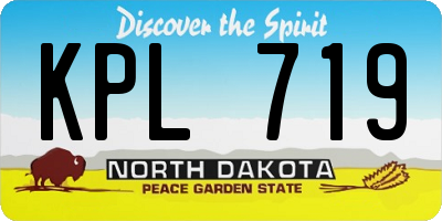 ND license plate KPL719