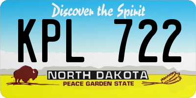 ND license plate KPL722