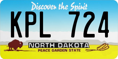 ND license plate KPL724