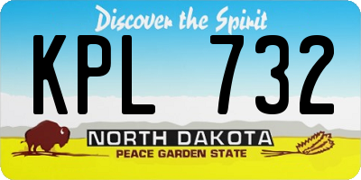 ND license plate KPL732
