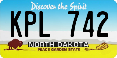 ND license plate KPL742