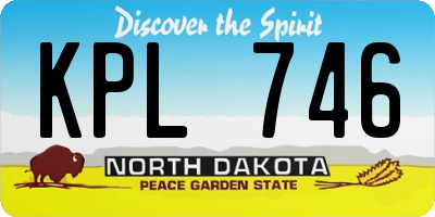 ND license plate KPL746