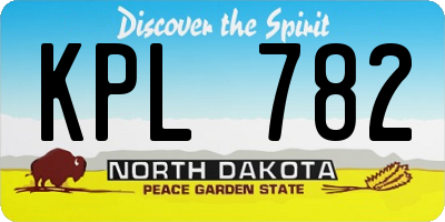ND license plate KPL782