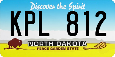 ND license plate KPL812