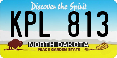 ND license plate KPL813