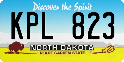 ND license plate KPL823
