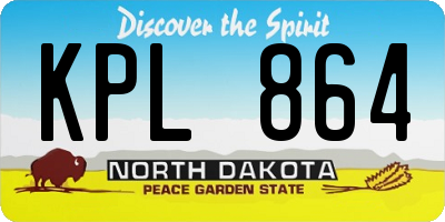 ND license plate KPL864