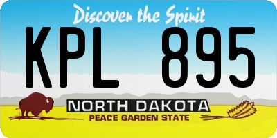 ND license plate KPL895