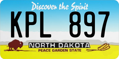 ND license plate KPL897