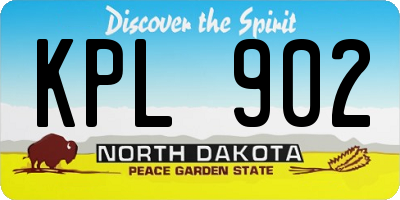 ND license plate KPL902