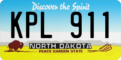 ND license plate KPL911