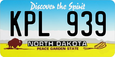 ND license plate KPL939
