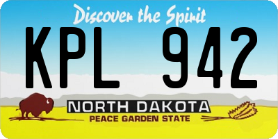 ND license plate KPL942