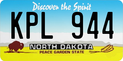 ND license plate KPL944